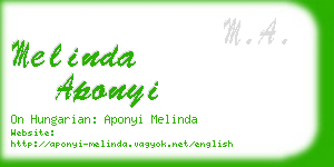 melinda aponyi business card